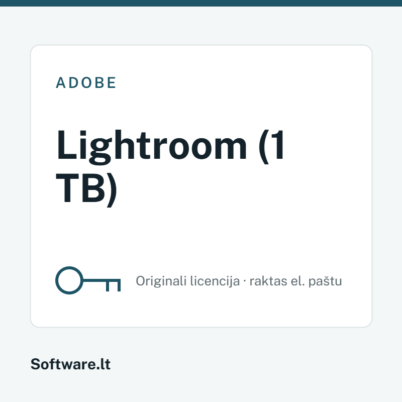 Adobe Lightroom (1 TB) licencija