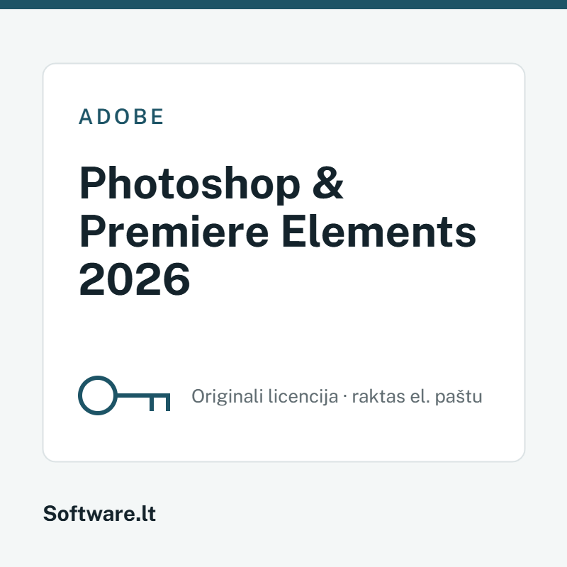 Adobe Photoshop & Premiere Elements 2026 — лицензия
