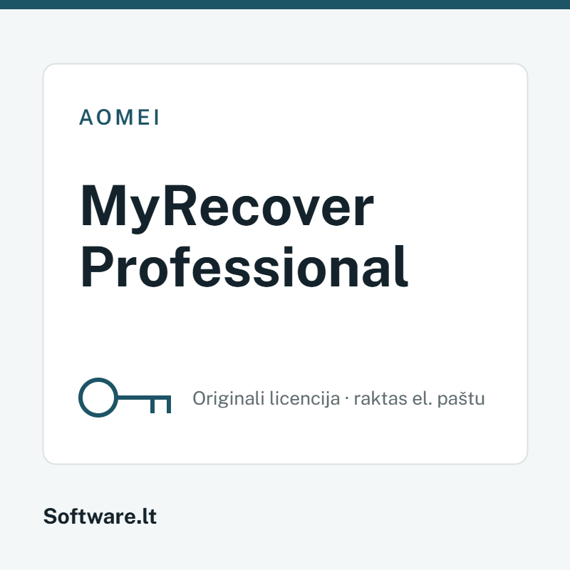 AOMEI MyRecover Professional licencija