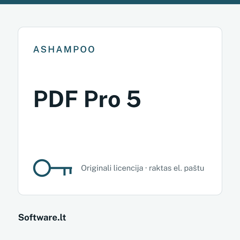 Ashampoo PDF Pro 5 – licencija
