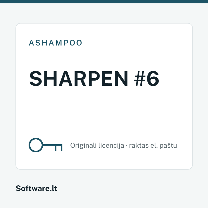 Ashampoo SHARPEN #6 licencija