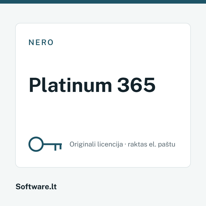 Nero Platinum 365 – licencija