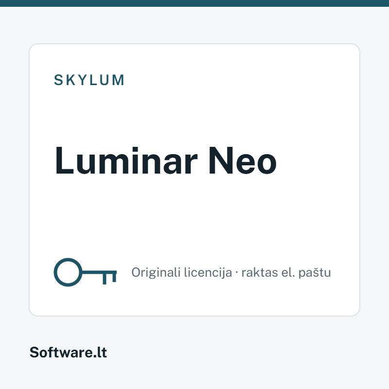 Skylum Luminar Neo – licencija